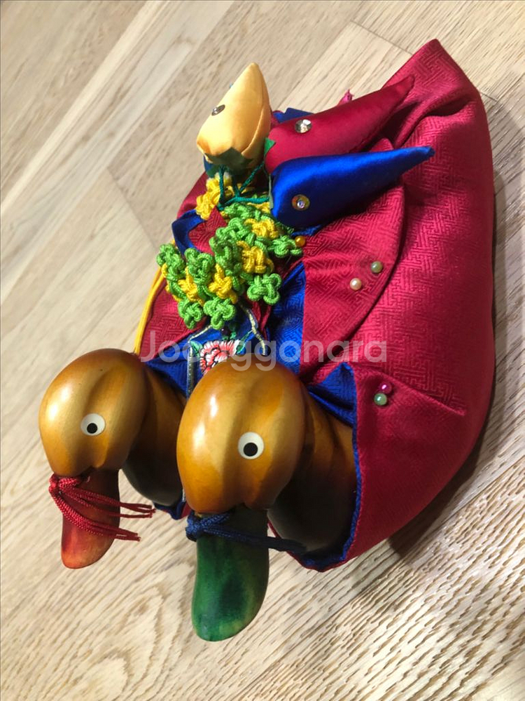 혼례용 오리 원앙 한쌍--1