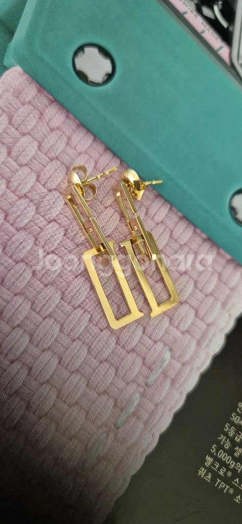 18k 골든듀GD 듀엣 귀걸이--2
