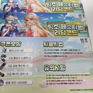 명조 1주년 띵조 페스티벌 리딤코드