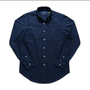 [M]폴로 랄프로렌 가먼트다이 셔츠 navy 그린포니