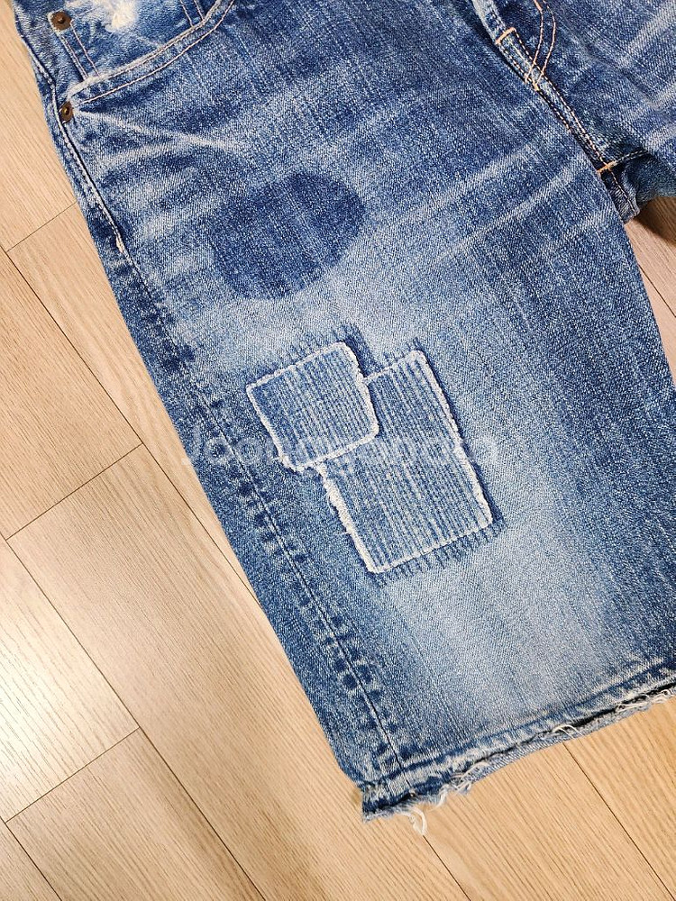 스펠바운드 패치 워크 커팅 데님 쇼츠--3