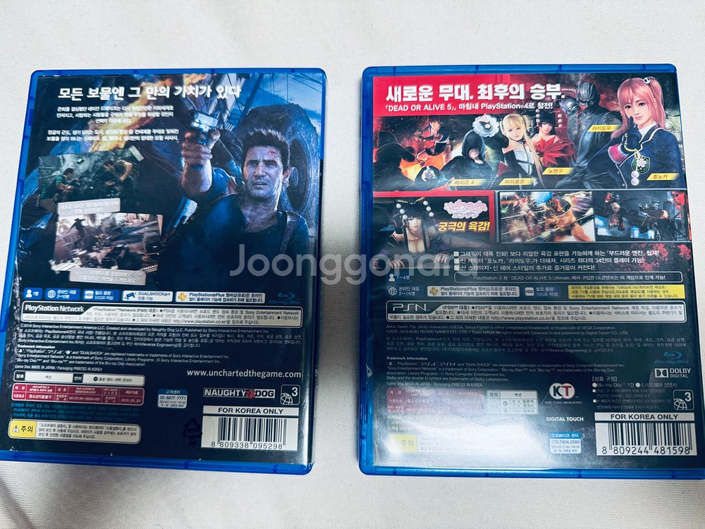 PS4 언차티드4 & 데드오어얼라이브--1
