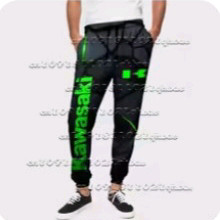 KAWASAKI 가와사키 블랙앤그린 레이싱 라이딩 바지