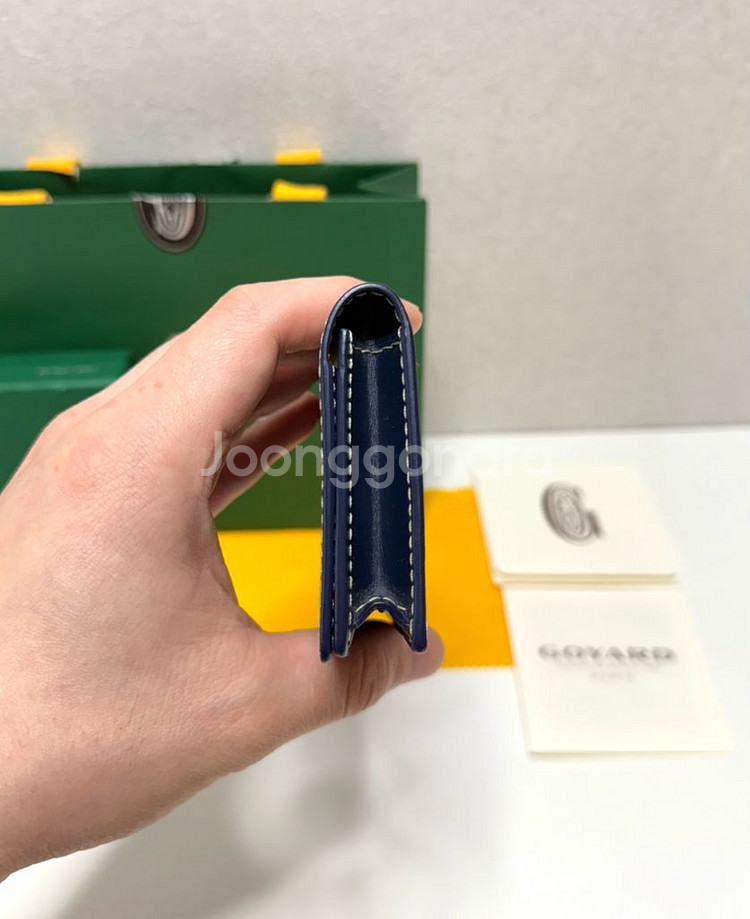 (새상품급)고야드 말제르브 카드지갑 네이비--4