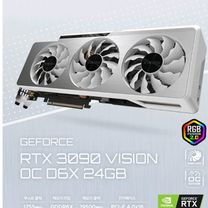 기가바이트 RTX3090 화이트