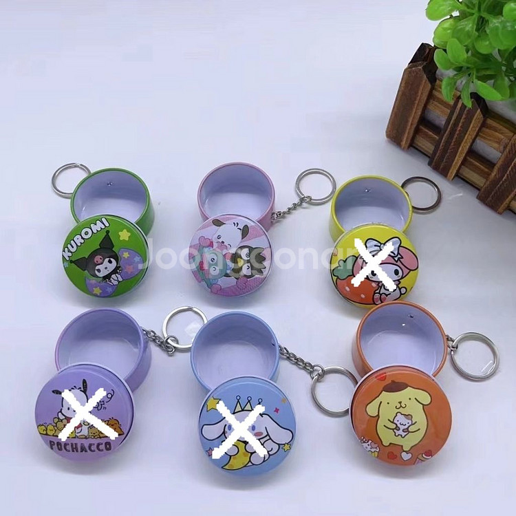 산리오 키링 틴케이스(쿠로미,친구들,폼폼푸린)--0