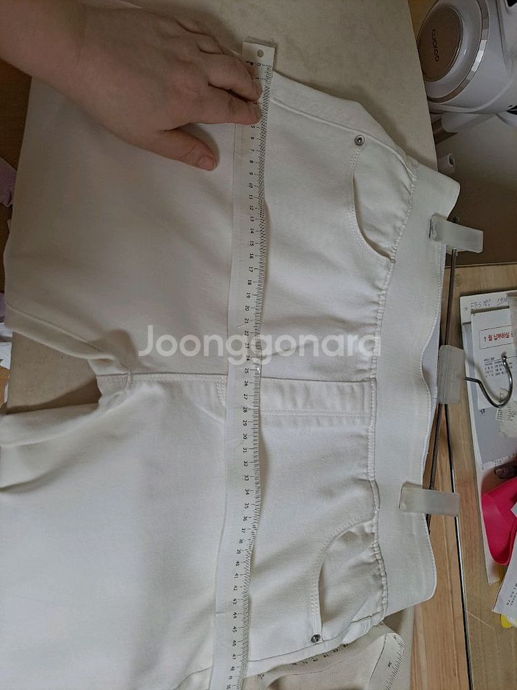 면스판 허리밴드 바지 허리단면 42정도--3