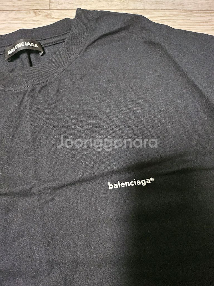 발렌시아가 17ss 스몰로고 오버핏 반팔 블랙 xl--2