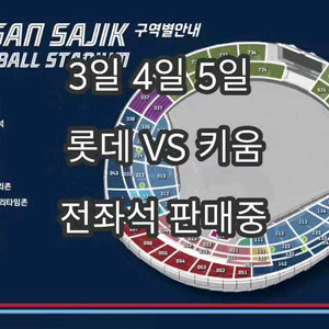 3일 4일 5일 롯데 vs 키움