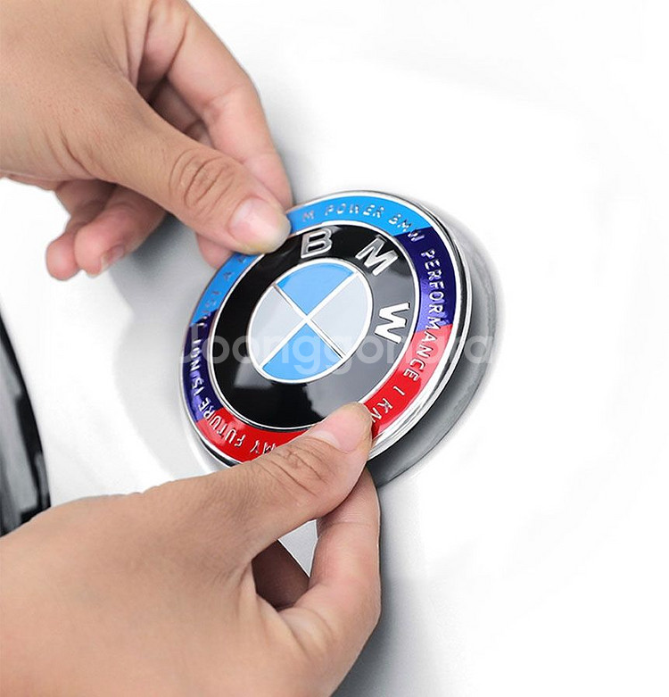 BMW 50주년 엠블럼 본넷 후드 트렁크 스티어링 휠캡--3