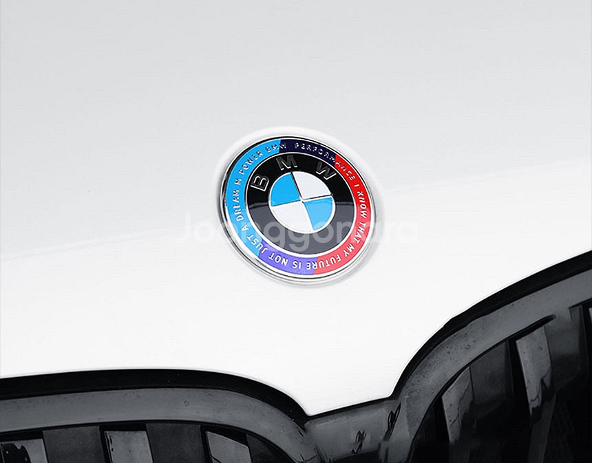 BMW 50주년 엠블럼 본넷 후드 트렁크 스티어링 휠캡--4