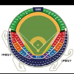 6월 3일 두산 vs 기아 1루 오렌지 208블럭 통로