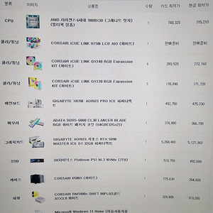 5090완본체+57인치 모니터팝니다