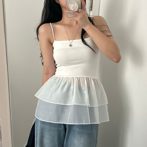 (새상품/급처)캉캉 레이스 끈 나시