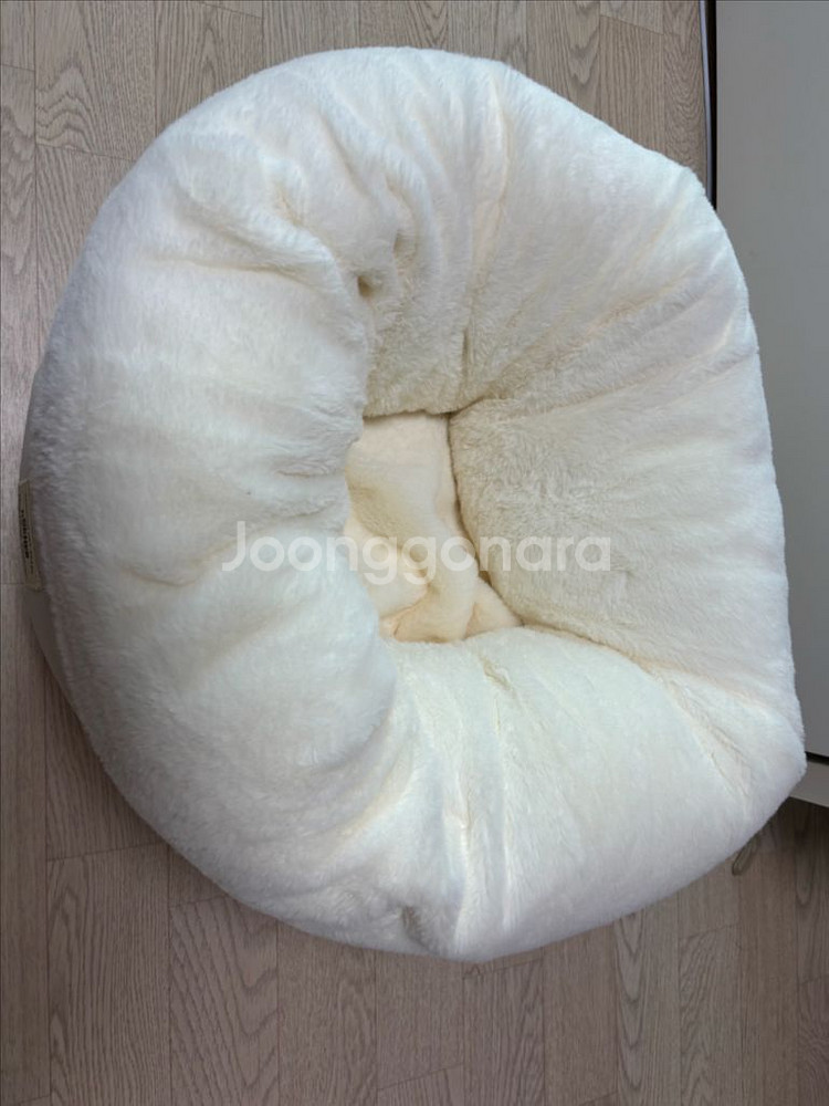오키도키 고양이 쿠션 아이보리-새것 컨디션--1