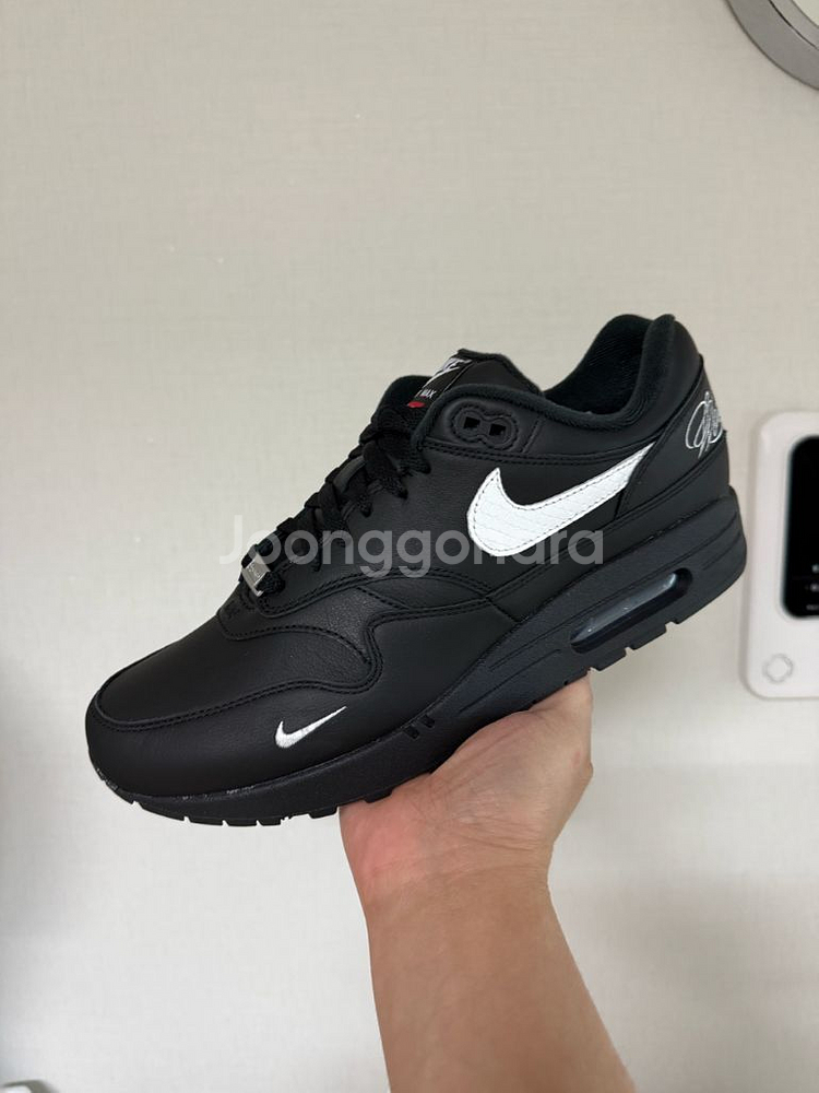 나이키x슈프림 에어맥스1 87 블랙 285 새상품--0