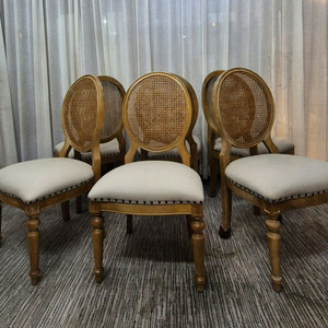 영국 빈티지 라탄 Room chair x6