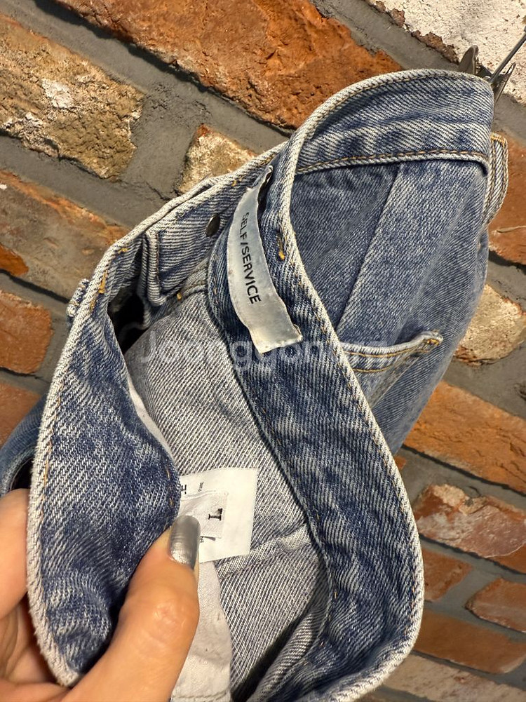 (L)셀프서비스 중청데님 청바지 중청바지 3252--2