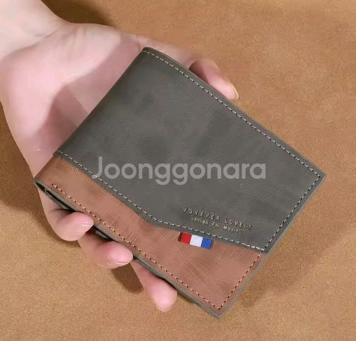 반지갑 보세 // 브라운 커피 블루 심플 모던 디자인--0