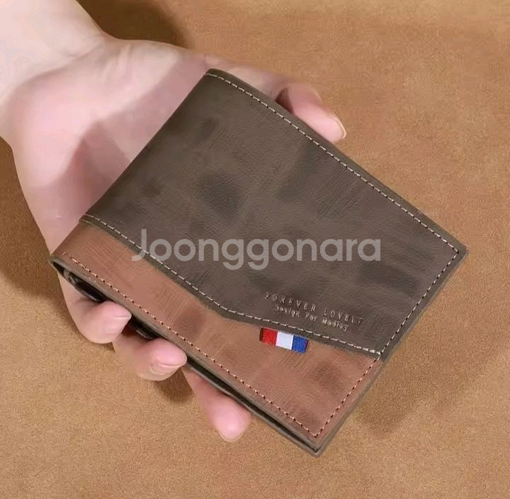 반지갑 보세 // 브라운 커피 블루 심플 모던 디자인--1