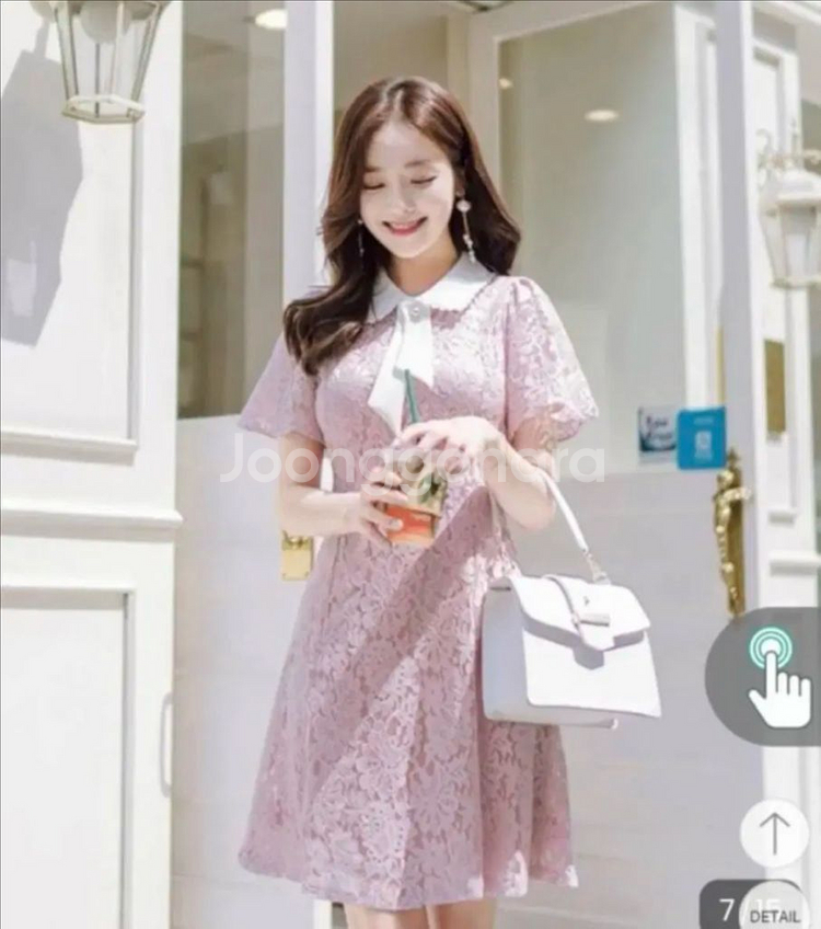 에눌가능/아뜨랑스 카라타이 핑크 원피스/하객룩,데이트룩--1