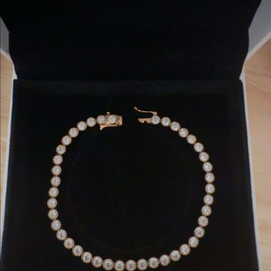 14k 테니스팔찌 로즈골드18cm