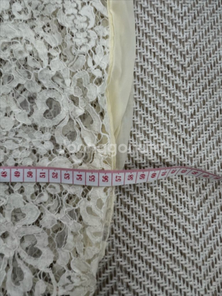 정품) 랑방 한섬 레이스 블라우스--8