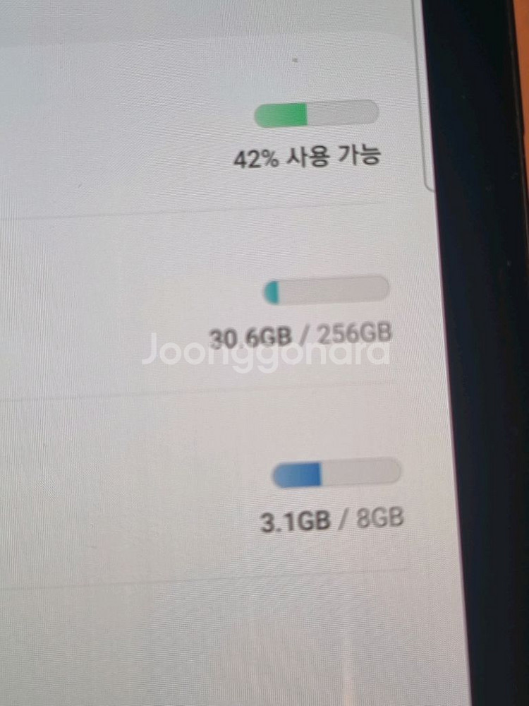 삼성 태블릿 갤럭시탭S6 256GB LTE 부품용--7
