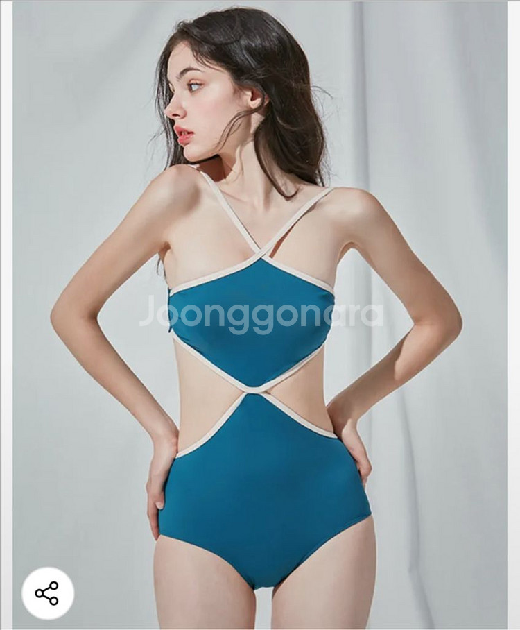비키니밴더 컷아웃 바인딩 홀터넥 모노키니--0