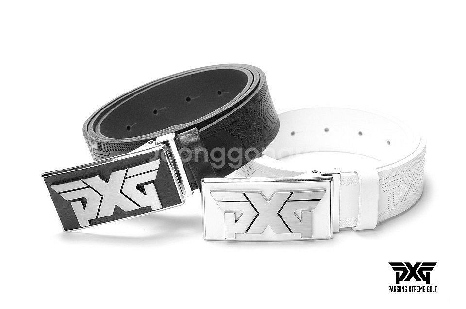 PXG 골프 사각 플레이트 스틸로고 투톤 골프 벨트--0