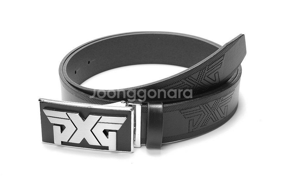 PXG 골프 사각 플레이트 스틸로고 투톤 골프 벨트--3