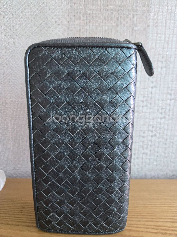 보테가베네타 ㄱ자 지퍼돌이 장지갑--4