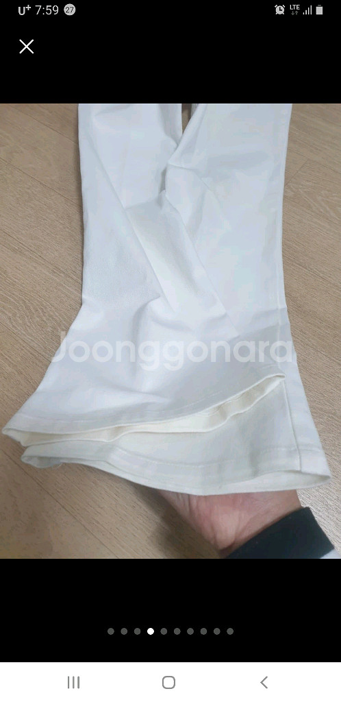 에비수 플레어핏 크림진 데님 팬츠 26--3