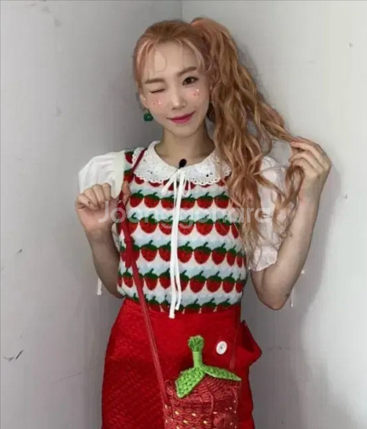 (태연 님 착용)리바이스 타이니 스웨터 베스트 딸기니트--0
