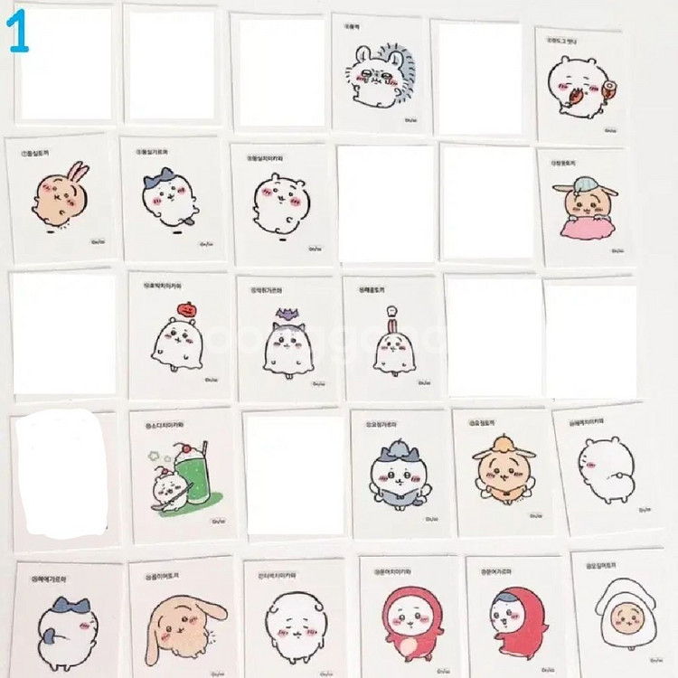 치이카와 먼작귀 레트로 띠부씰 1,2,3탄--1