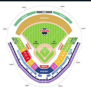 6월8일 일요일 기아타이거즈vs한화이글스 1루Ev통로석