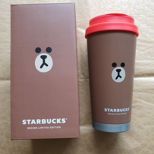 스타벅스 SS 엘마 LF 브라운 텀블러 473ml
