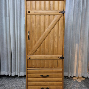 원목 2단 서랍형 싱글옷장