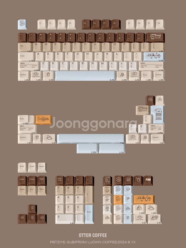 FBB Otter Coffee 키보드 키캡--0