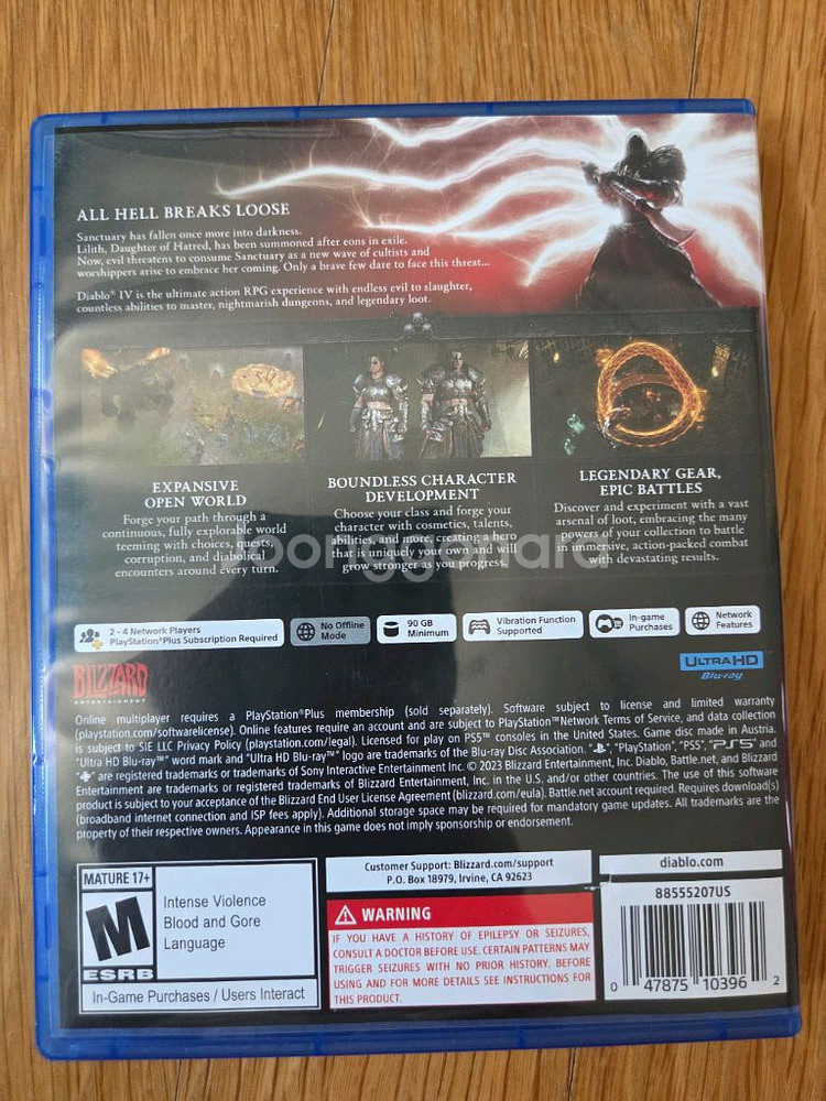 (무료배송) ps5 플스5 디아블로4--1