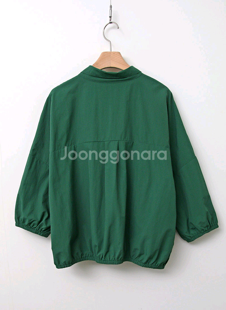 신상)고무줄 카라 단추 무지 셔츠NEW--7
