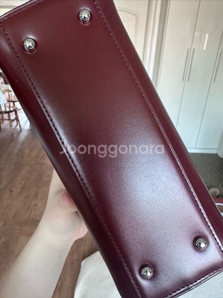 투티에 버건디 미니백--7