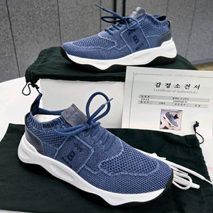 벨루티 쉐도우 데님 니트엔 레더 스니커즈 6사이즈