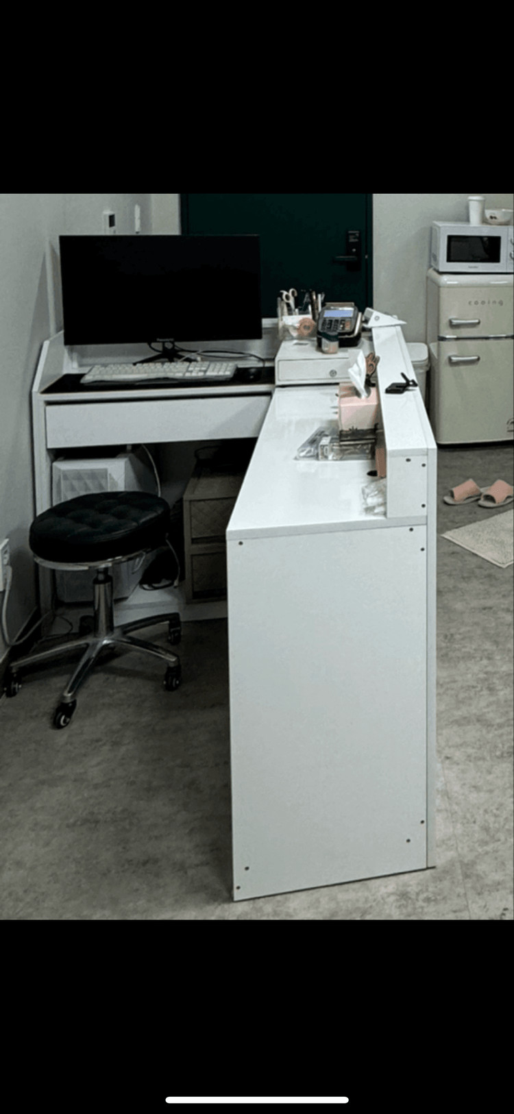 화이트 카운터 테이블 안내데스크 인포데스크--4