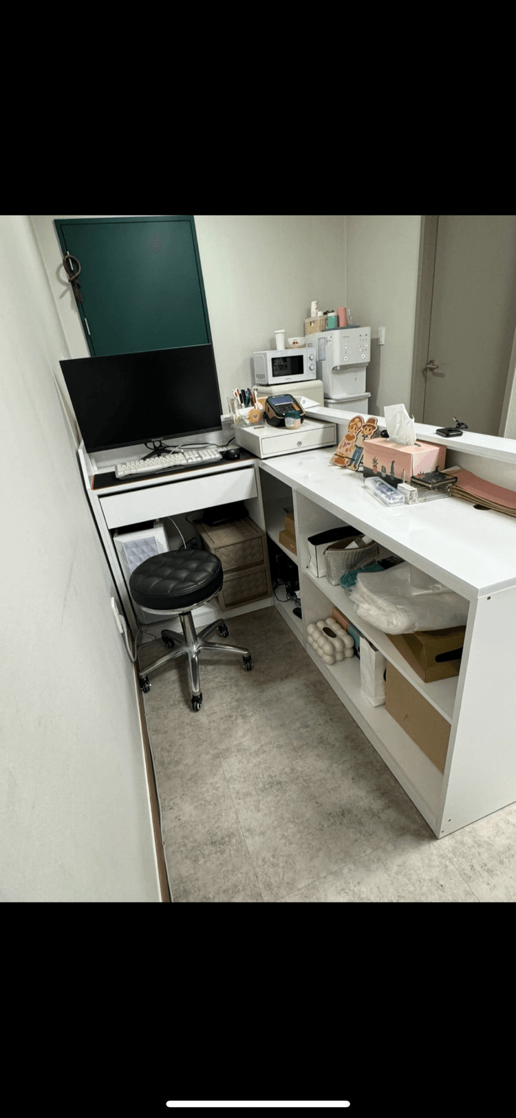 화이트 카운터 테이블 안내데스크 인포데스크--3