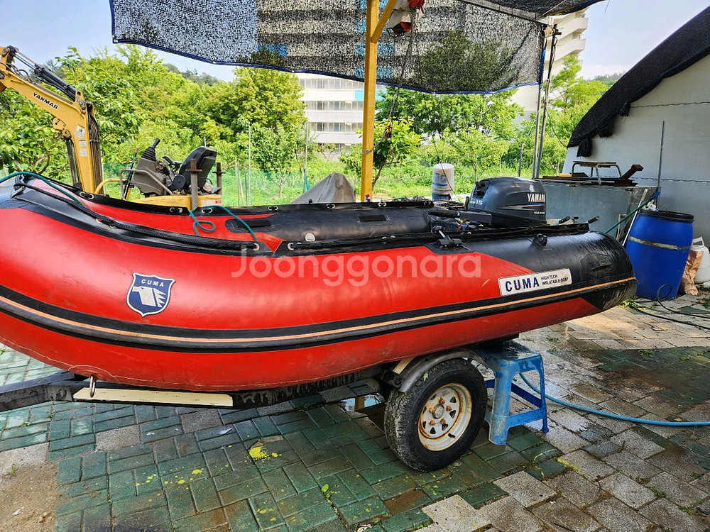 고무보트 340,야마하15HP(4CY),트레일러 일괄판--2