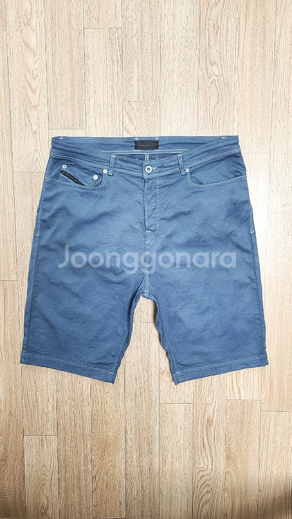 정품 디젤 블랙골드 블루워싱 반바지 34 35--0