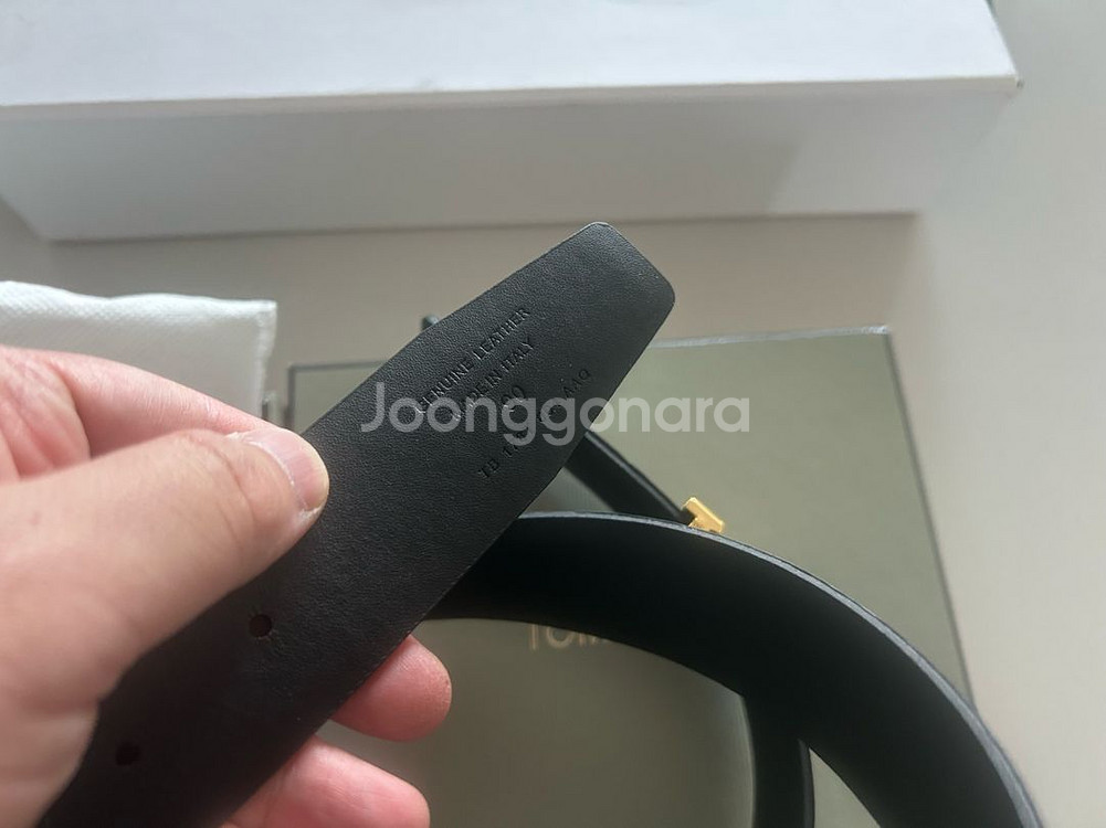 톰포드 블랙 가죽 벨트 새상품--2
