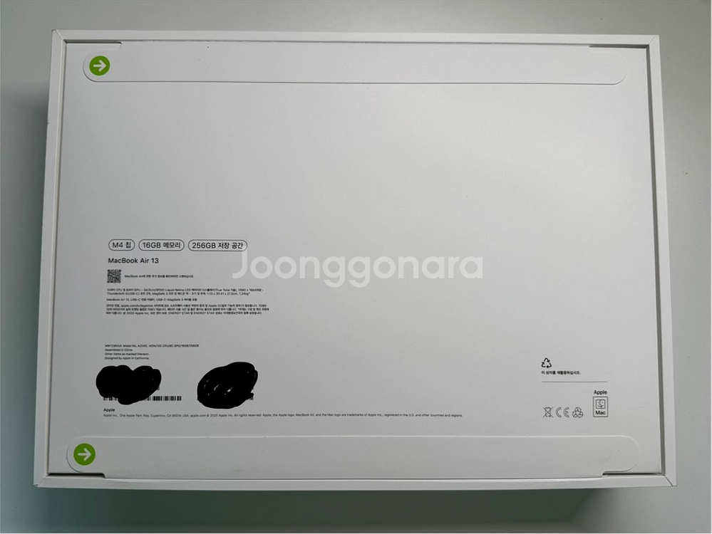 맥북에어13 M4 16GB 256GB 미드나이트 급처--1