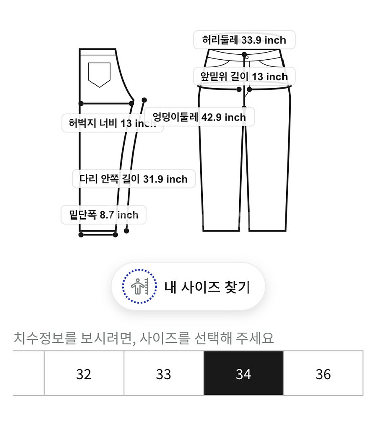 리바이스 LVC 블랙잭 34X32 사이즈--3